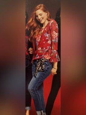 CAbi Devoted Blouse-Size S - 3590